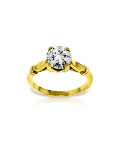 1 Carat 14K Gold Solitaire Diamond Ring Si3, F-g Color