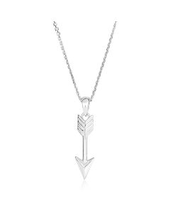 Sterling Silver 18 inch Necklace with Arrow Pendant-18''