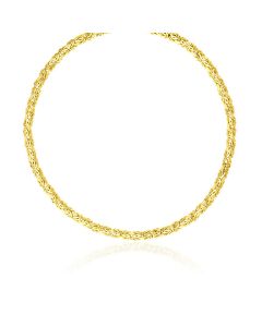 14k Yellow Gold Fancy Byzantine Chain Necklace-18''