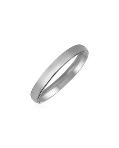 14k White Gold Comfort Fit Wedding Band-10