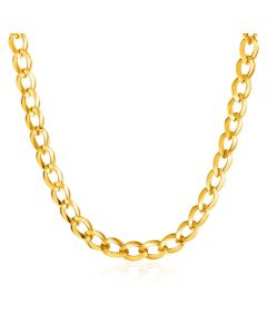 14k Yellow Gold Curb Style Necklace-18''