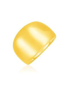 14k Yellow Gold Large Polished Dome Ring-7