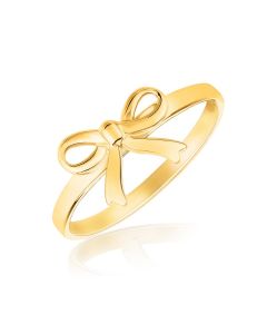 14k Yellow Gold Bow Ring-7