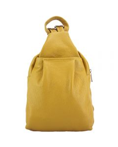 Harper leather backpack -  yellow