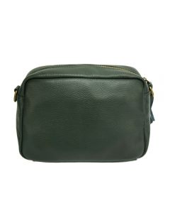 Amara leather shoulder bag -  dark green