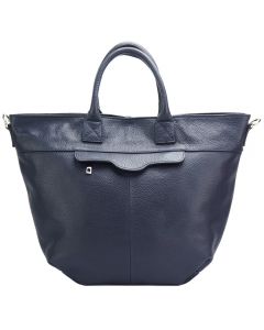 Raffaella leather tote bag -  dark blue