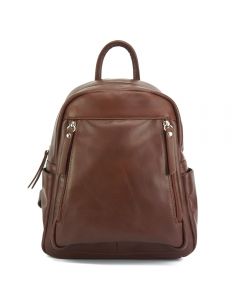 Santina leather Backpack - Brown