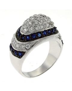 Ring 925 Sterling Silver Special Color Synthetic Montana Spinel