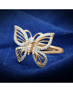 Ring 925 Sterling Silver Rose Gold AAA Grade CZ Clear