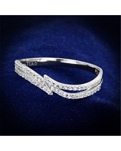 Ring 925 Sterling Silver Rhodium AAA Grade CZ Clear