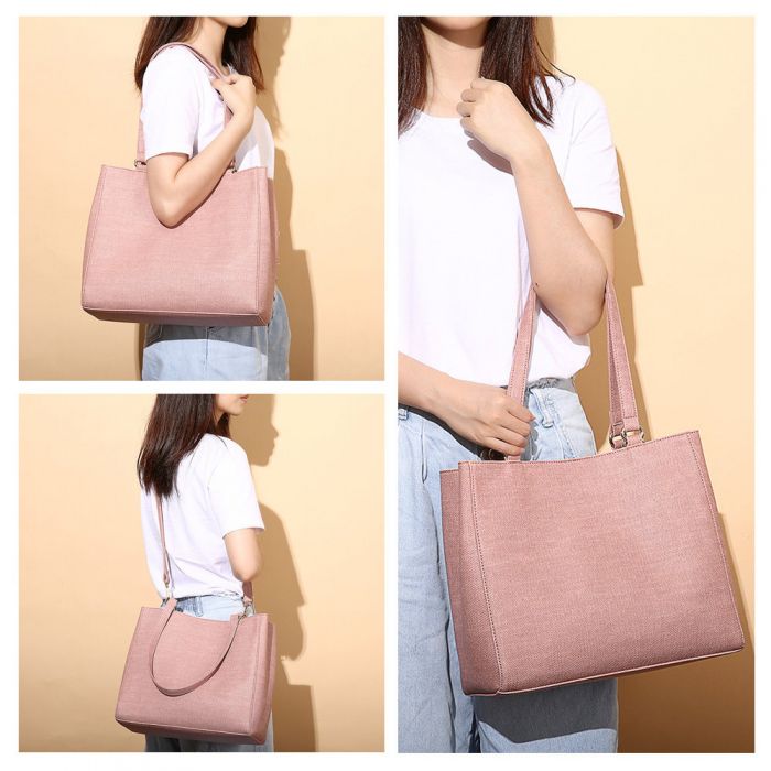 women casual handbag solid shopping shoulder bag