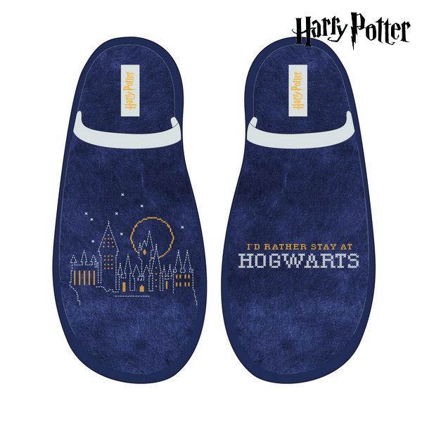 Comfortable house slippers, harry potter theme, navy blue