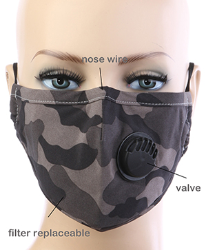 Camouflage Respirator Mask- Brown